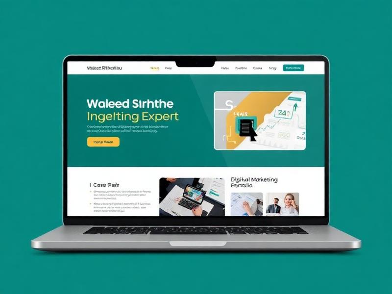 Waleed Elhardallou's digital marketing expert website with analytics and portfolio sections